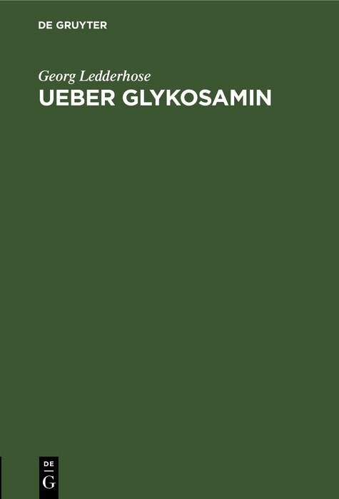 Cover Ueber Glykosamin