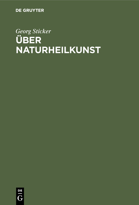Cover Über Naturheilkunst
