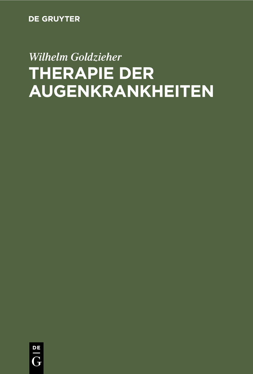 Cover Therapie der Augenkrankheiten