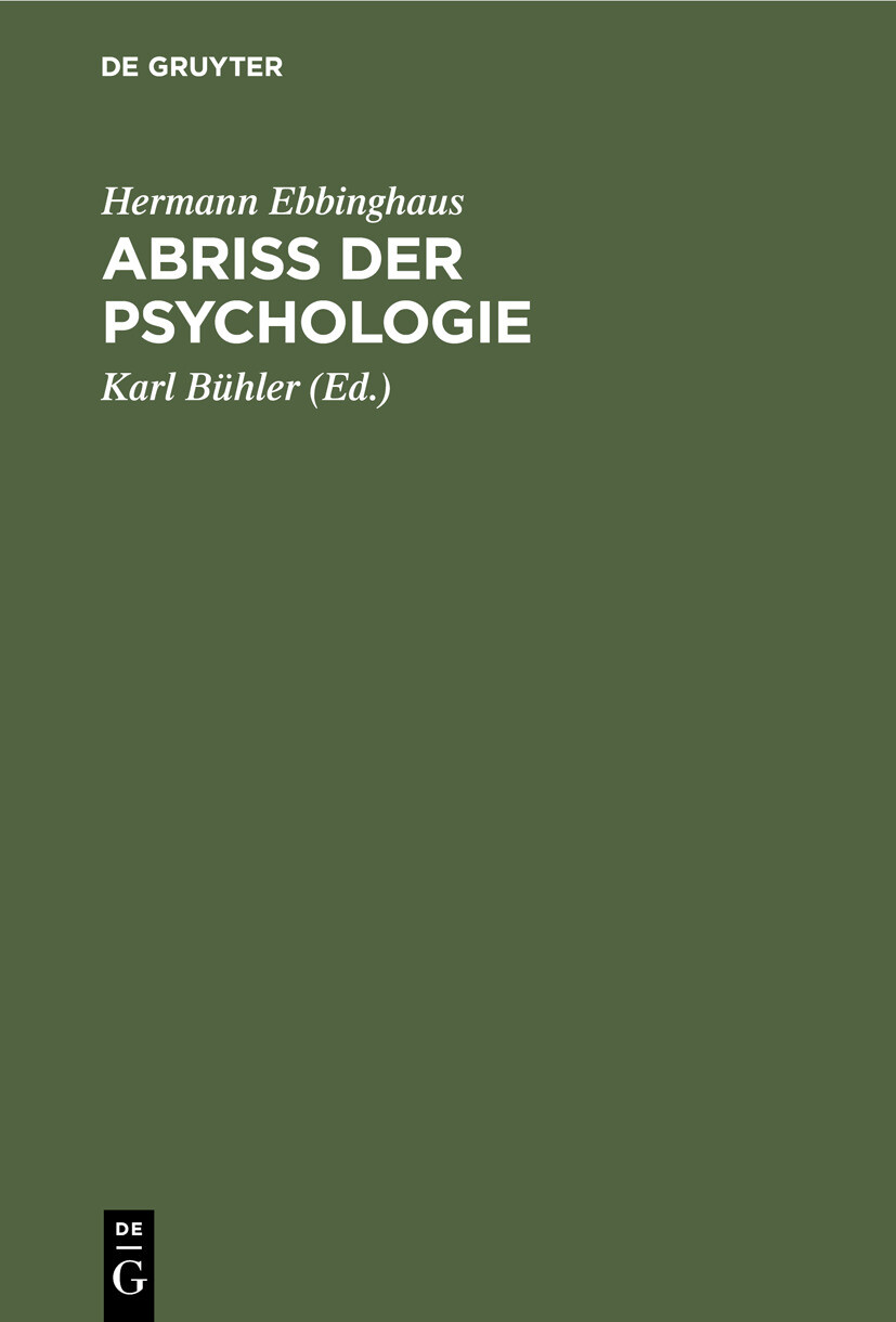 Cover Abriss der Psychologie