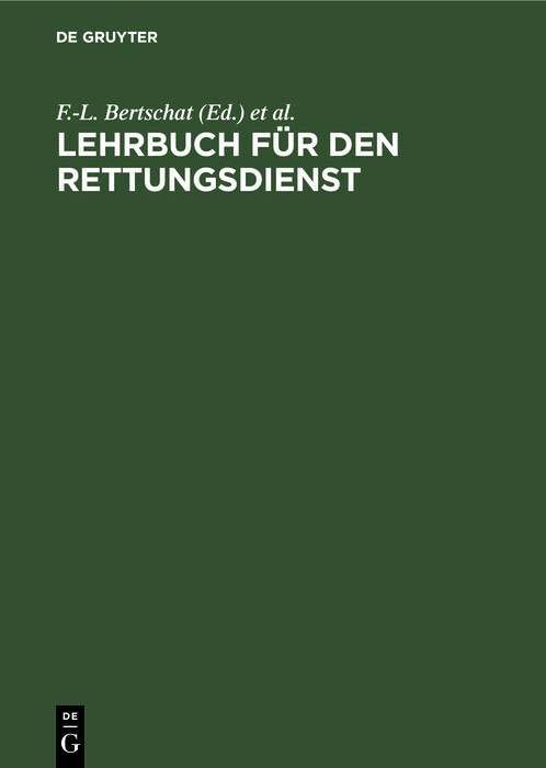 Cover Lehrbuch für den Rettungsdienst