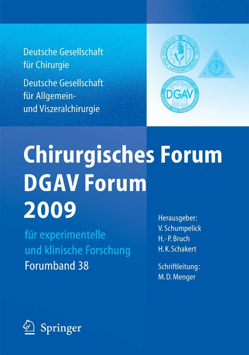 Cover Chirurgisches Forum und DGAV 2009