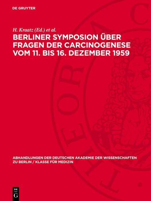 Cover Berliner Symposion über Fragen der Carcinogenese vom 11. bis 16. Dezember 1959