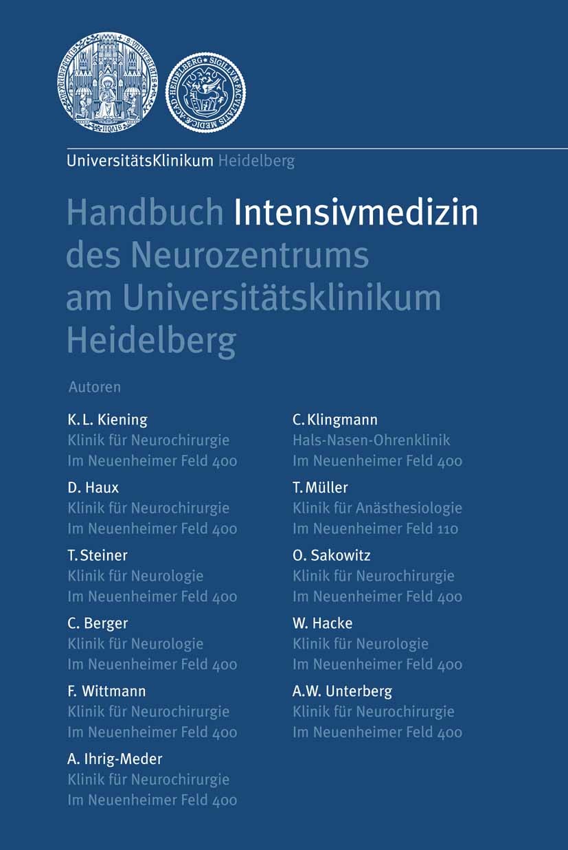 Cover Handbuch Intensivmedizin des Neurozentrums am Universitätsklinikum Heidelberg