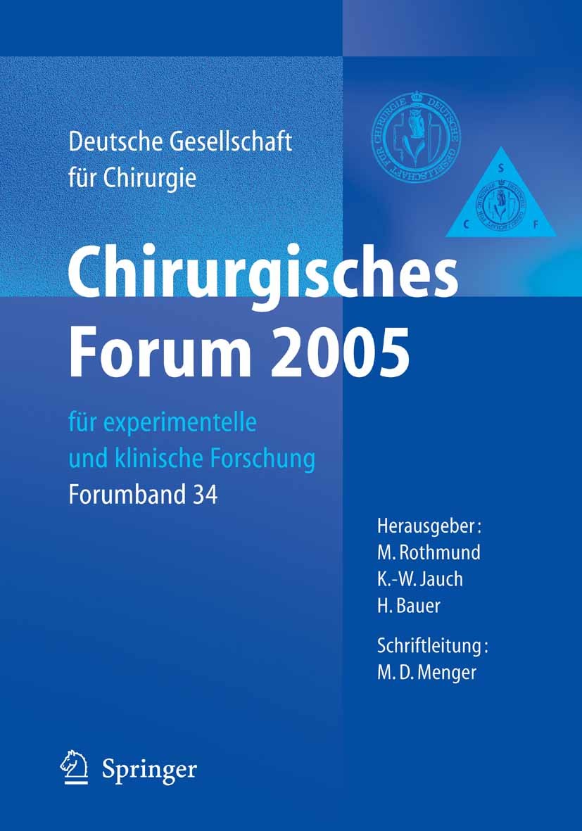 Cover Chirurgisches Forum 2005 für experimentelle und klinische Forschung