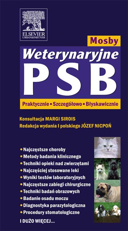 Cover Weterynaryjne PSB Mosby. PRAKTYCZNIE SZCZEGÓLOWO BLYSKAWICZNIE