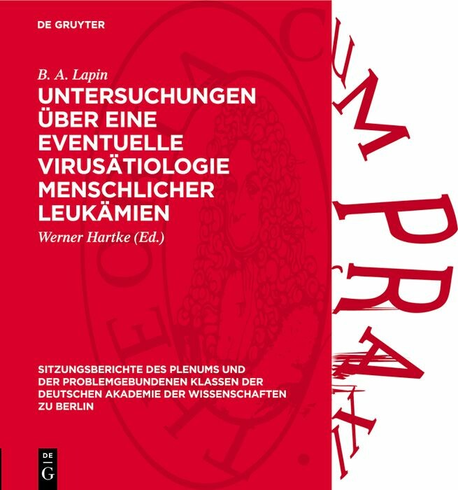 Cover Untersuchungen über eine eventuelle Virusätiologie menschlicher Leukämien
