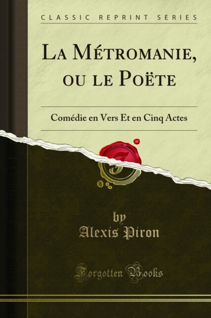 Cover La Métromanie, ou le Poëte