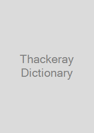 Cover Thackeray Dictionary