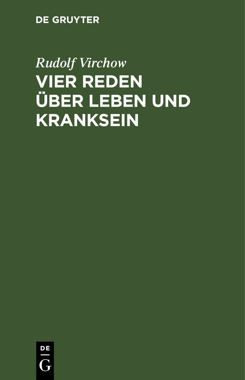 Cover Vier Reden Ã¼ber Leben und Kranksein