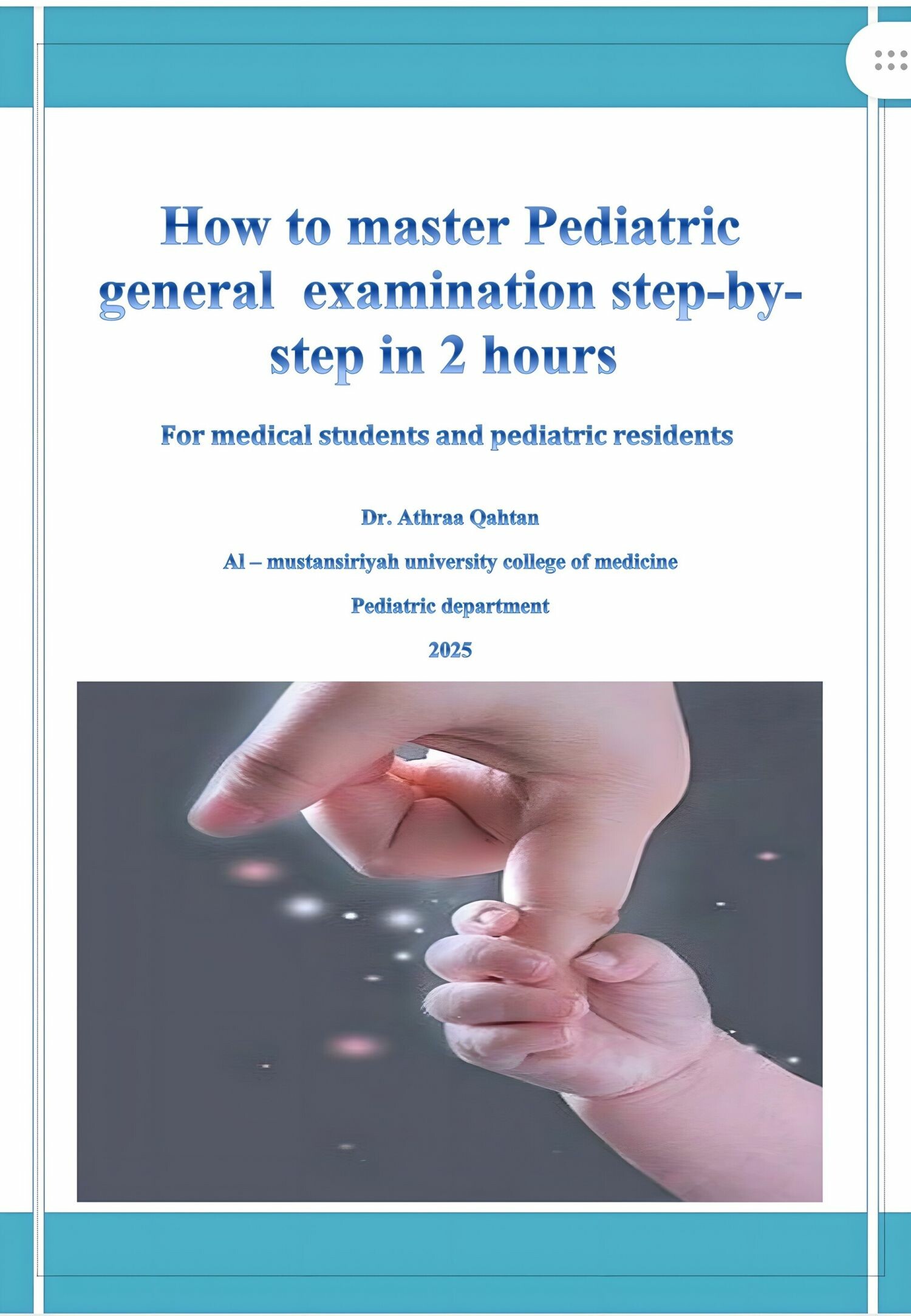 How to master pediatric general examination step by step in 2 hours