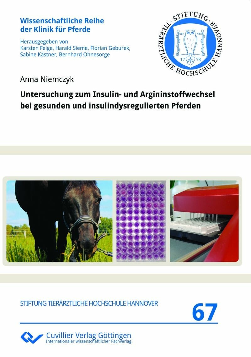 Cover Untersuchung zum Insulin- und Argininstoffwechsel bei gesunden und insulindysregulierten Pferden