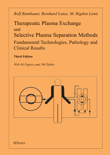 Cover Therapeutic Plasma Exchange and Selective Plasma Separation Methods