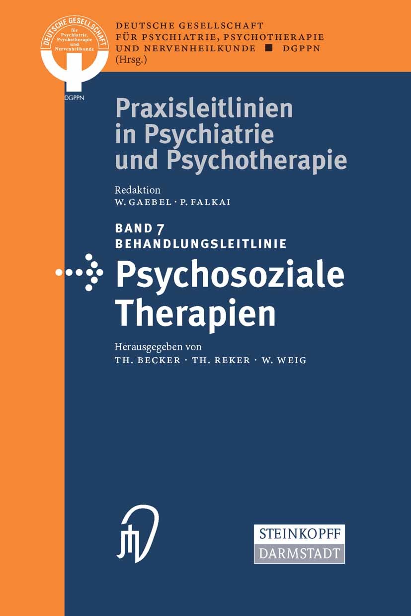 Cover Behandlungsleitlinie Psychosoziale Therapien