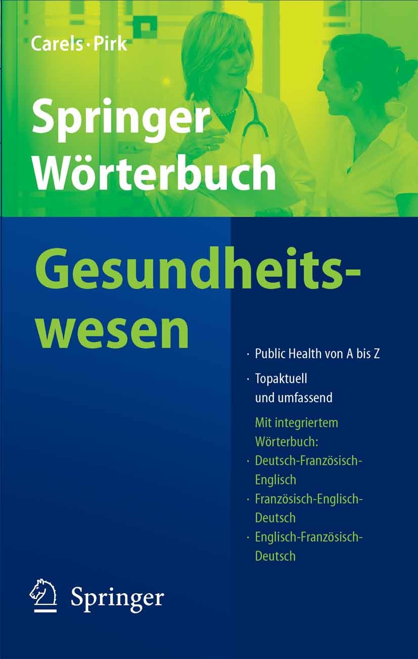 Cover Springer Wörterbuch Gesundheitswesen