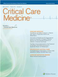 Cover Critical Care Medicine
