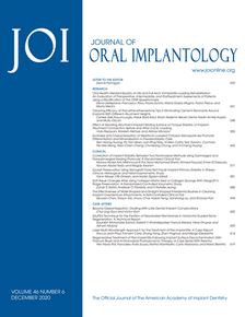 Journal of Oral Implantology