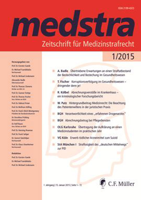 medstra - Zeitschrift für Medizinstrafrecht