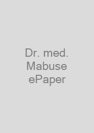 Cover Dr. med. Mabuse ePaper