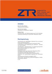 Cover ZTR - Zeitschrift für Tarifrecht