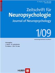 Cover Zeitschrift für Neuropsychologie