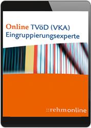Cover TVöD (VKA) Eingruppierungsexperte online (Online-Datenbank)
