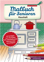 Cover Malbuch für Senioren. Haushalt