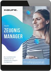 Cover Haufe Zeugnis Manager Professional (Online-Datenbank)