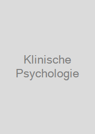 Cover Klinische Psychologie & Psychotherapie