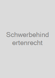 Cover Schwerbehindertenrecht