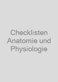Cover Checklisten Anatomie und Physiologie