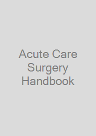 Cover Acute Care Surgery Handbook