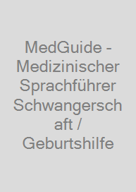 Cover MedGuide - Medizinischer Sprachführer Schwangerschaft / Geburtshilfe