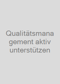 Cover Qualitätsmanagement aktiv unterstützen