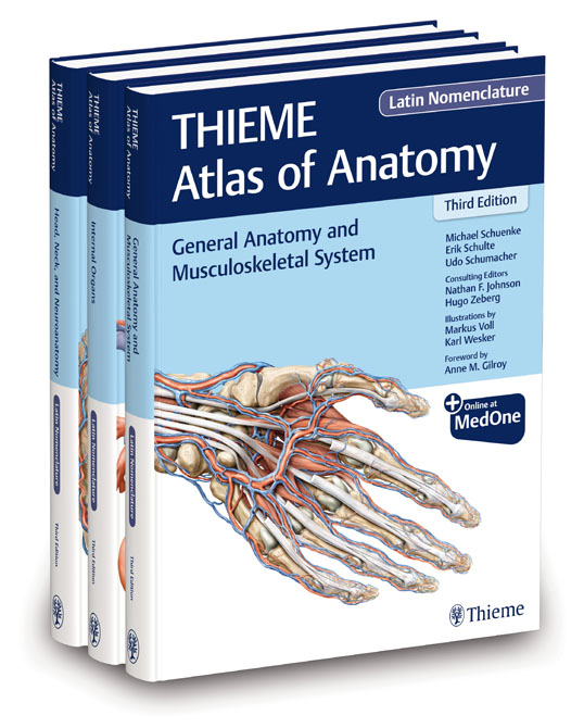 THIEME Atlas of Anatomy, Latin Nomenclature, 3 Volume Set