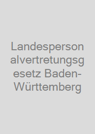 Cover Landespersonalvertretungsgesetz Baden-Württemberg