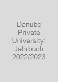 Cover Danube Private University: Jahrbuch 2022/2023