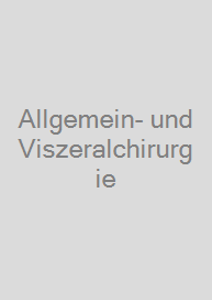 Allgemein- Und Viszeralchirurgie - Frohberg