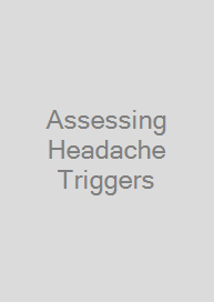 Cover Assessing Headache Triggers