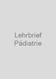Cover Lehrbrief Pädiatrie