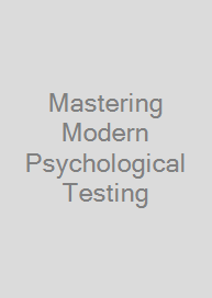 Cover Mastering Modern Psychological Testing