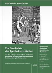 Cover Zur Geschichte der Apothekenvisitation von den Anfängen bis zum Ende des Zweiten Weltkrieges in Deutschland unter besonderer Berücksichtigung der Rheinprovinz