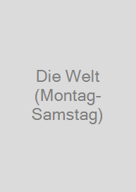 Cover Die Welt (Montag-Samstag)