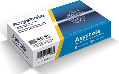 Asystole. Das portable Kartenspiel für Mediziner*innen.