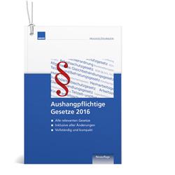 Cover Aushangpflichtige Gesetze 2016