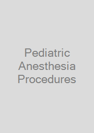 Cover Pediatric Anesthesia Procedures
