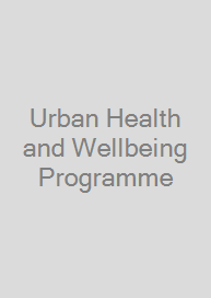 Cover Urban Health and Wellbeing Programme