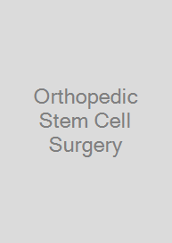 Cover Orthopedic Stem Cell Surgery