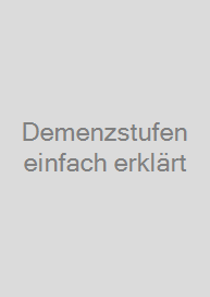 Cover Demenzstufen einfach erklärt