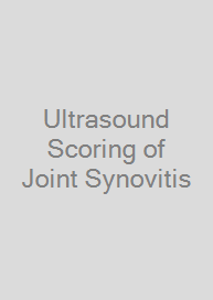 Cover Ultrasound Scoring of Joint Synovitis